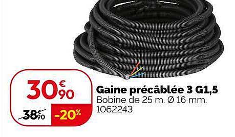 Gaine précâblée 3 G1,5