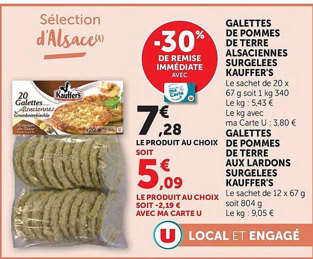 GALETTES DE POMMES DE TERRE ALSACIENNES SURGELEES KAUFFER'S