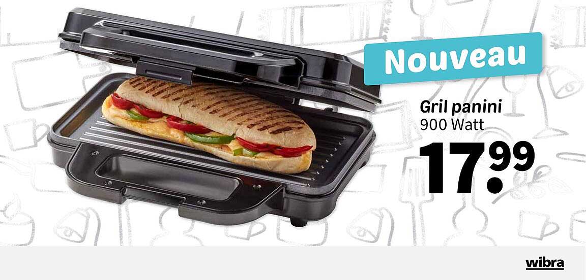 Gril panini 900 Watt