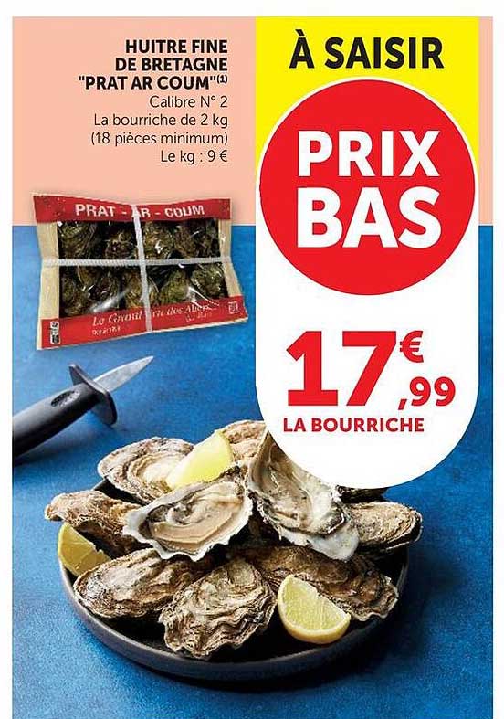 HUITRE FINE DE BRETAGNE "PRAT AR COUM"