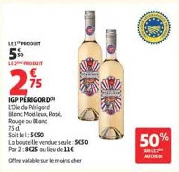 IGP PÉRIGORD L’Île du Petit Blanc, Modèno, Rosé, Rouge ou Blanc 75 cl