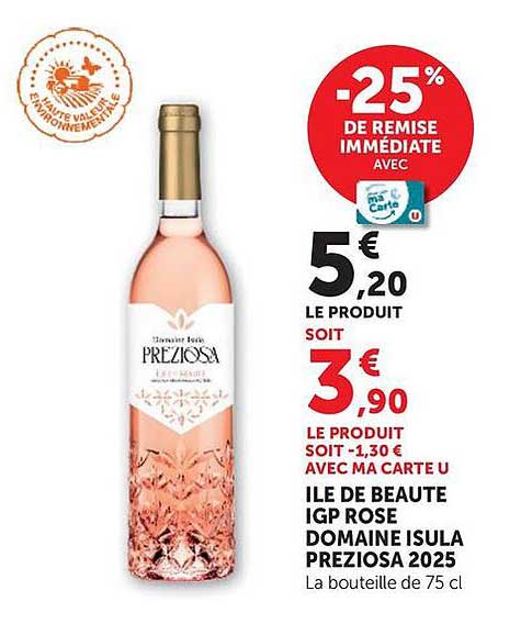 ILE DE BEAUTE IGP ROSE DOMAINE ISULA PREZIOSA 2025