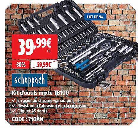 Kit d'outils mixte TB100
