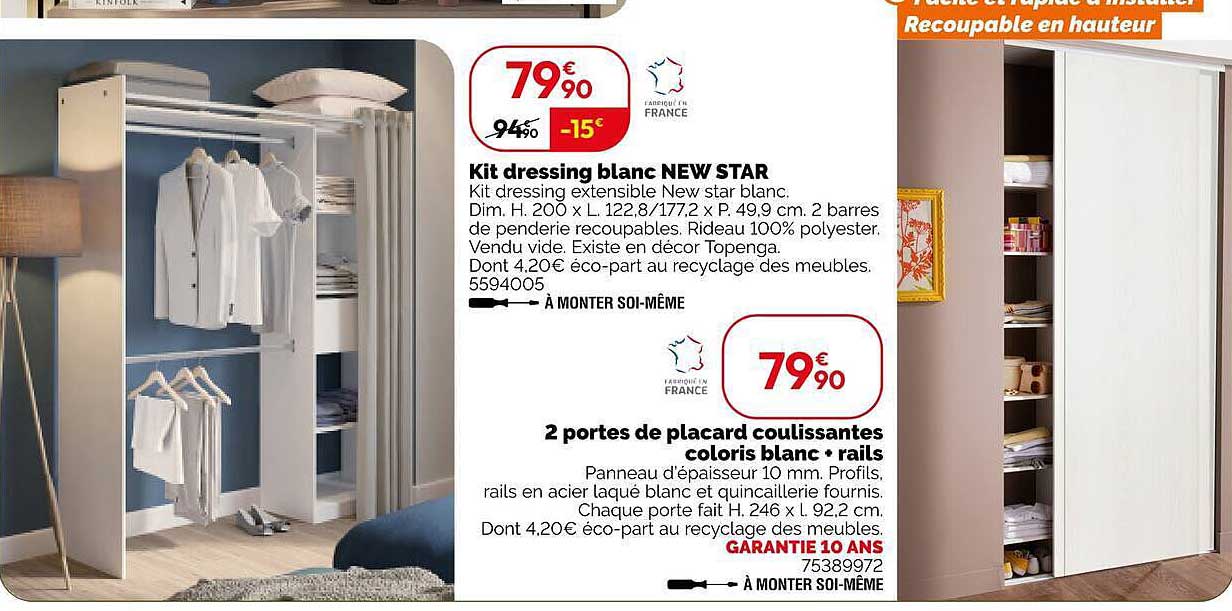 Kit dressing blanc NEW STAR