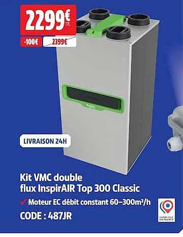Kit VMC double flux InspirAIR Top 300 Classic