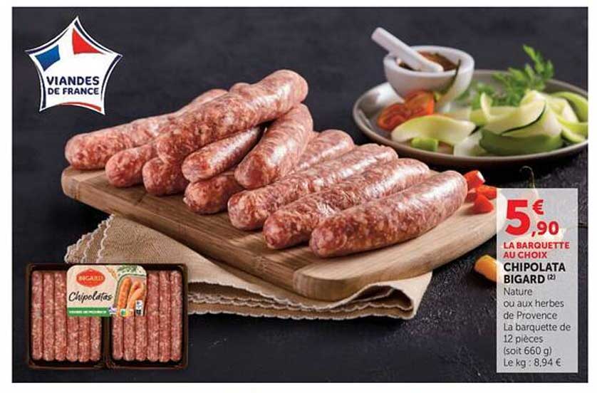 LA BARQUETTE AU CHOIX CHIPOLATA BIGARD