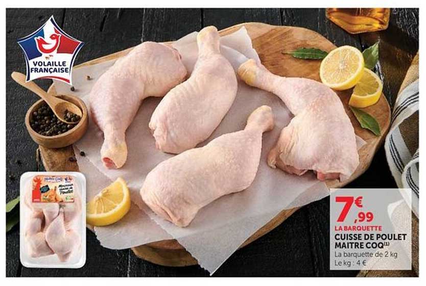 LA BARQUETTE DE CUISSE DE POULET MAÎTRE COQ