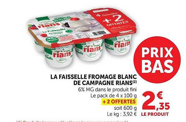 LA FAISSELLE FROMAGE BLANC DE CAMPAGNE RIANS(2)