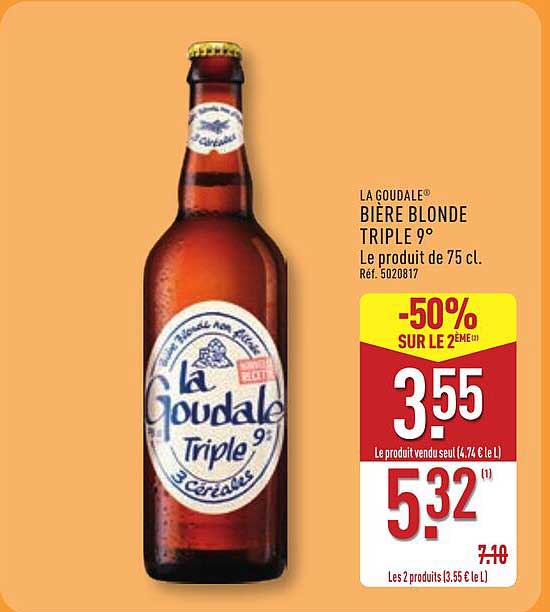 LA GOUDALE BIÈRE BLONDE TRIPLE 9°