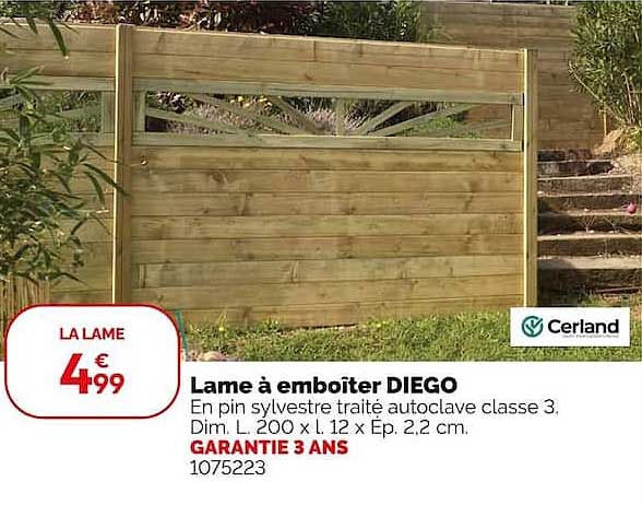 Lame à emboîter DIEGO