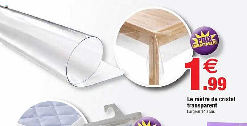 Le mètre de cristal transparent
