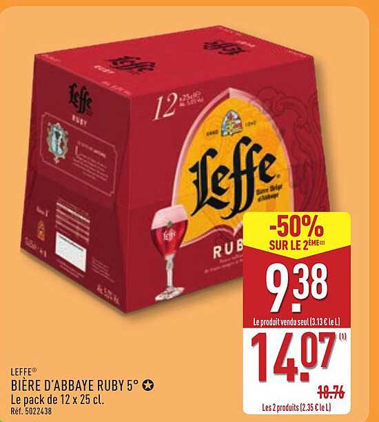 LEFFE® BIÈRE D’ABBAYE RUBY 5°