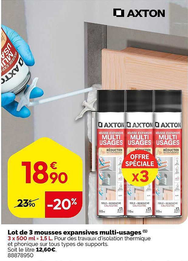 Lot de 3 mousses expansives multi-usages