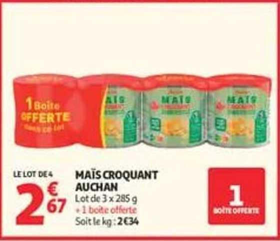 MAÏS CROQUANT AUCHAN