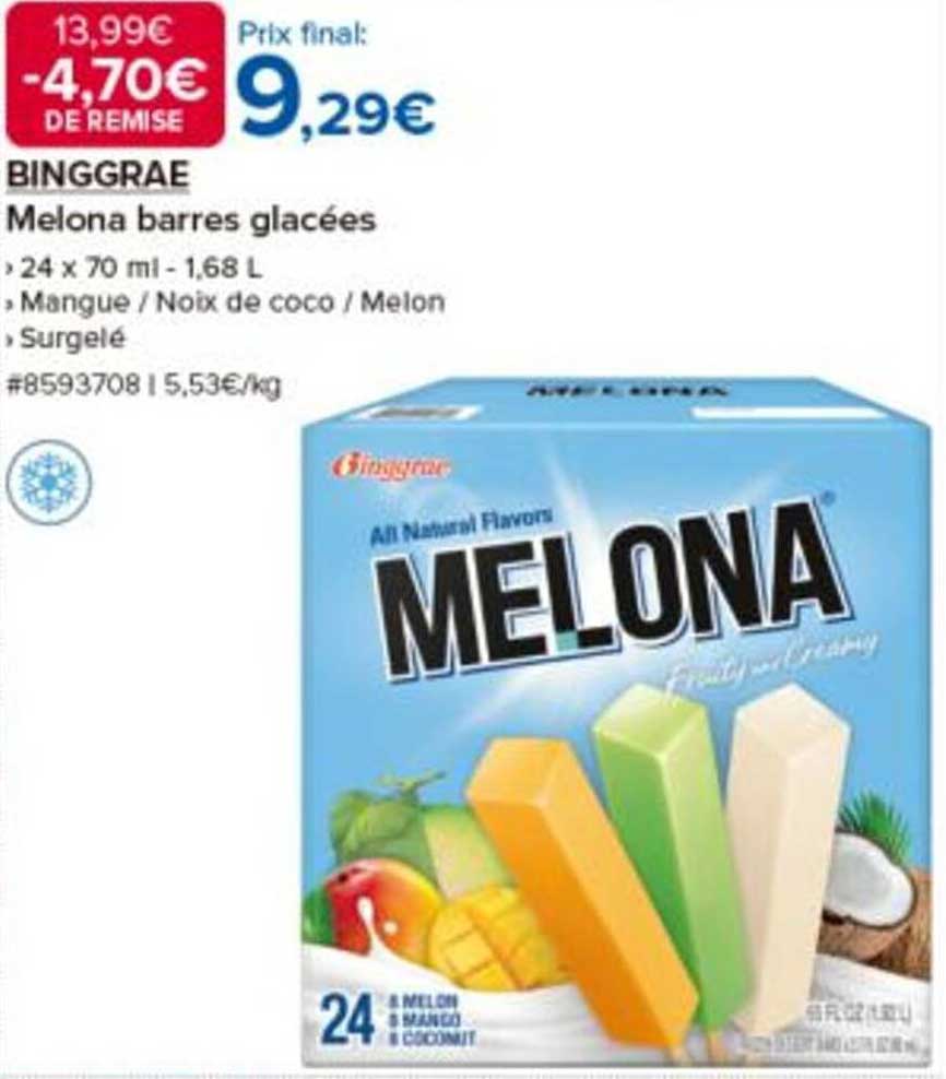 Melona barres glacées