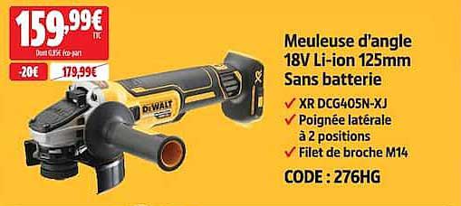 Meuleuse d'angle 18V Li-ion 125mm Sans batterie