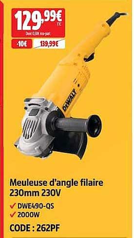 Meuleuse d'angle filaire 230mm 230V