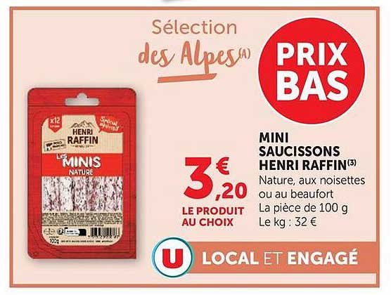 MINI SAUCISSONS HENRI RAFFIN