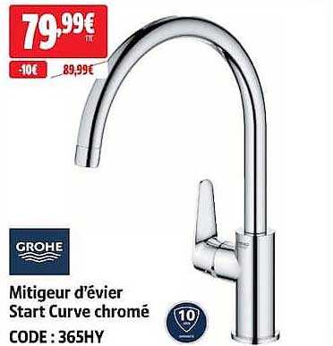 Mitigeur d’évier Start Curve chrome