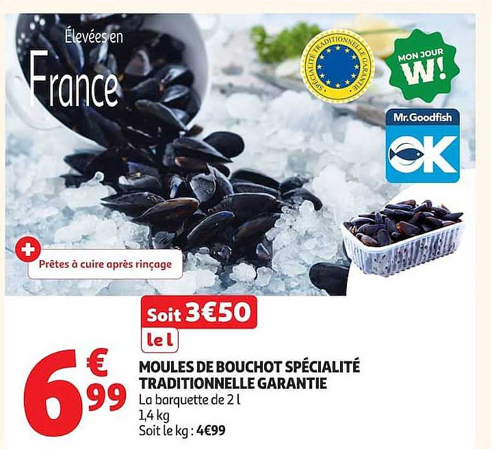 MOULES DE BOUCHOT SPÉCIALITÉ TRADITIONNELLE GARANTIE