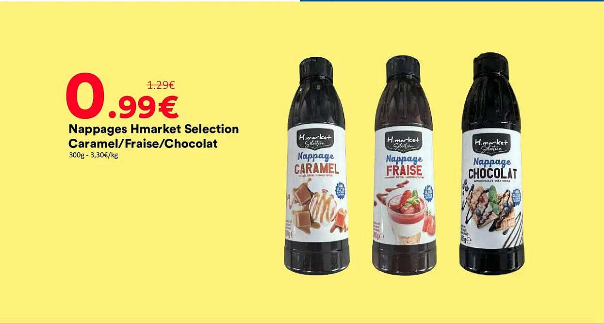 Nappages Hmarket Selection Caramel/Fraise/Chocolat