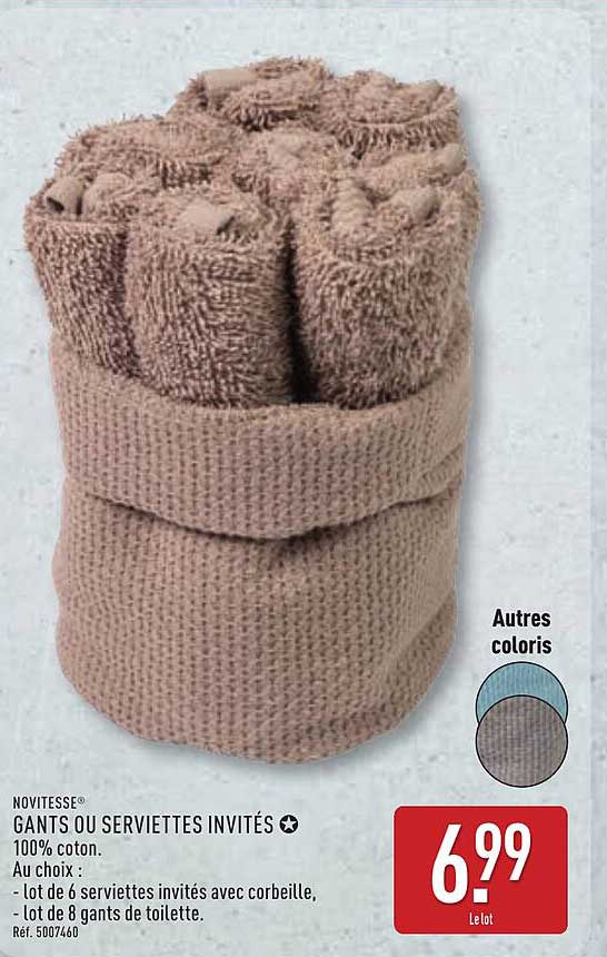 NOVITESSE® GANTS OU SERVIETTES INVITÉS