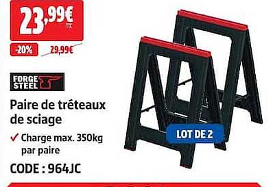 Paire de tréteaux de sciage