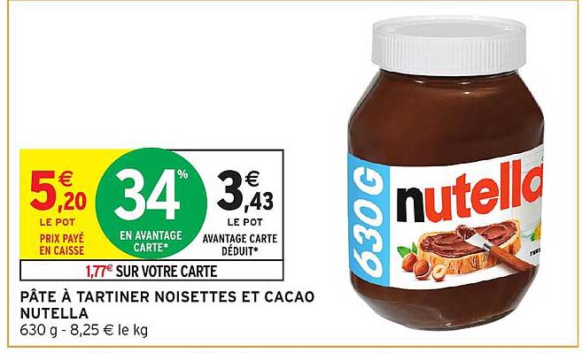 PÂTE À TARTINER NOISETTES ET CACAO NUTELLA