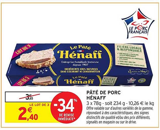 PÂTÉ DE PORC HÉNAFF
