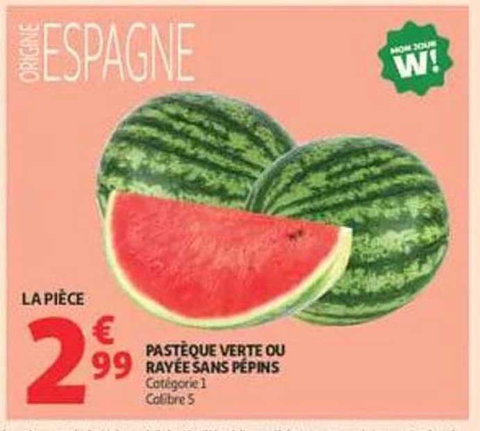 PÂTÉQUE VERTE OU RAYÉE SANS PÉPINS