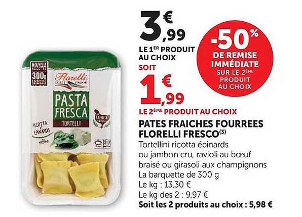 PATES FRAICHES FOURREES FLORELLI FRESCO