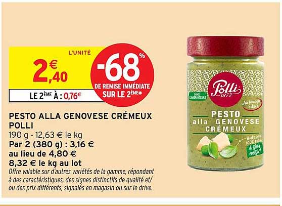 PESTO ALLA GENOVESE CRÉMEUX POLLI
