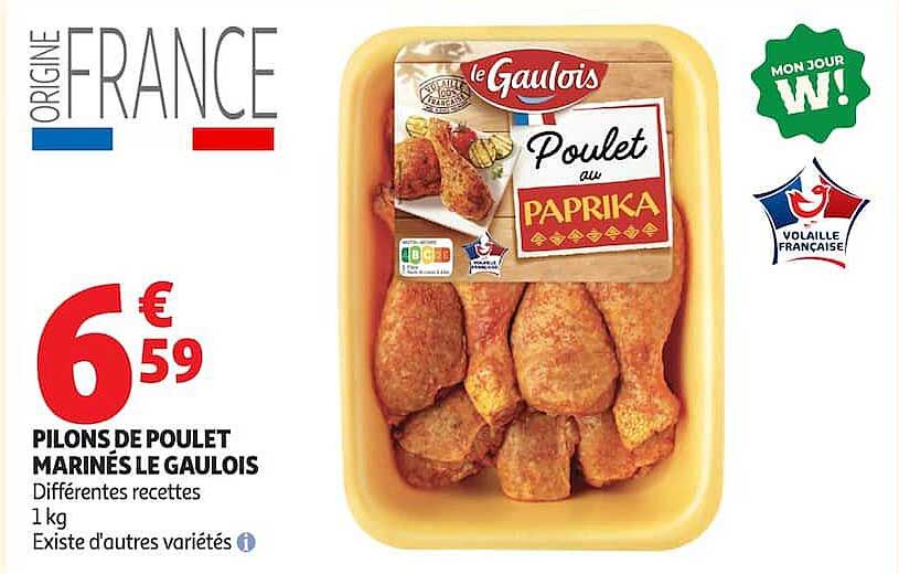 PILONS DE POULET MARINÉS LE GAULOIS