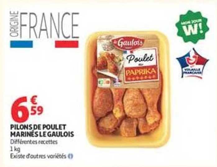 PILONS DE POULET MARINÉS LE GAULOIS