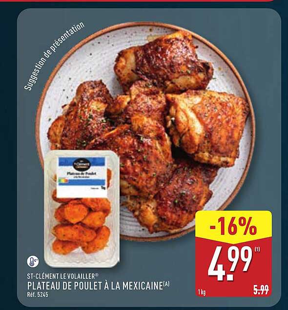 PLATEAU DE POULET À LA MEXICAINE