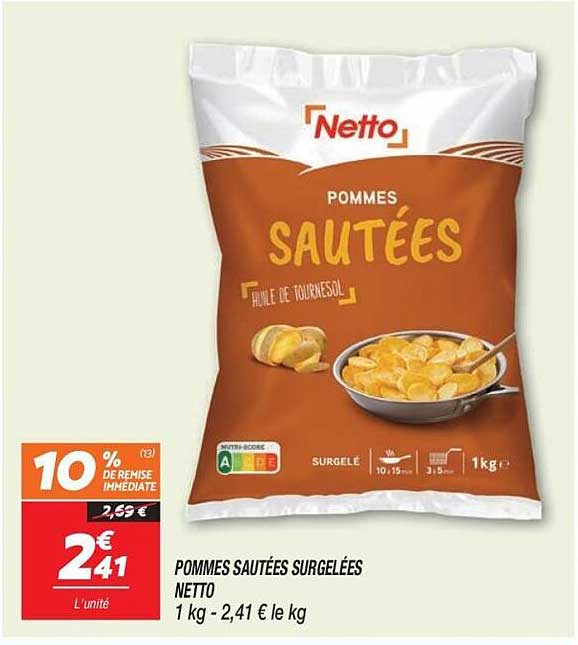 POMMES SAUTÉES SURGELÉES NETTO