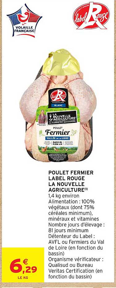 POULET FERMIER LABEL ROUGE LA NOUVELLE AGRICULTURE