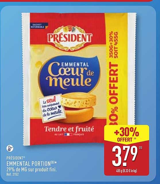PRÉSIDENT EMMENTAL CŒUR DE MEULE
