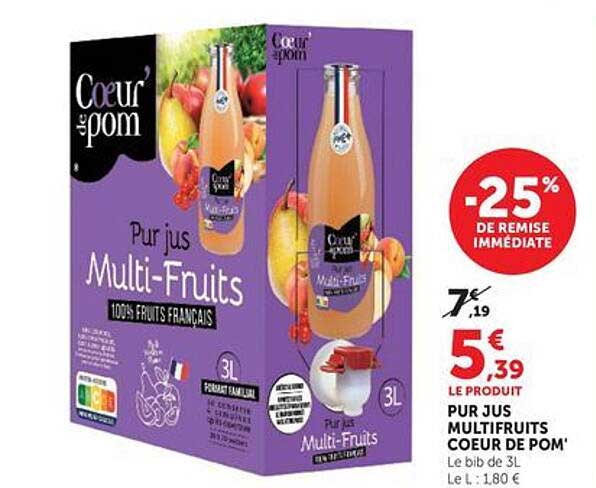 Pur jus Multi-Fruits Cœur de Pom'