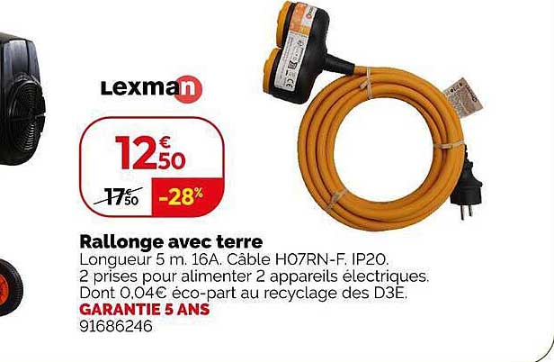 Rallonge avec terre