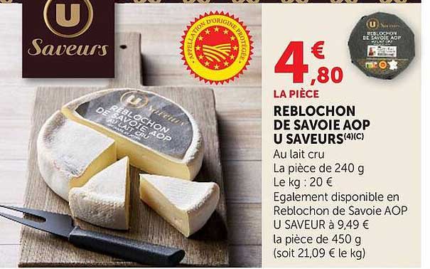 REBLOCHON DE SAVOIE AOP U SAVEURS