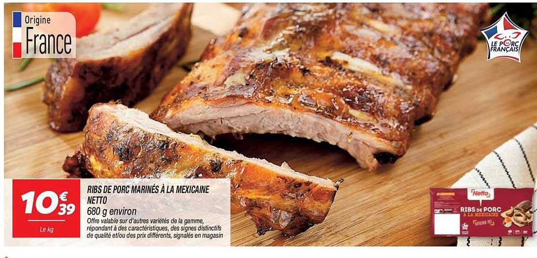 RIBS DE PORC MARINÉS À LA MEXICAINE NETTO