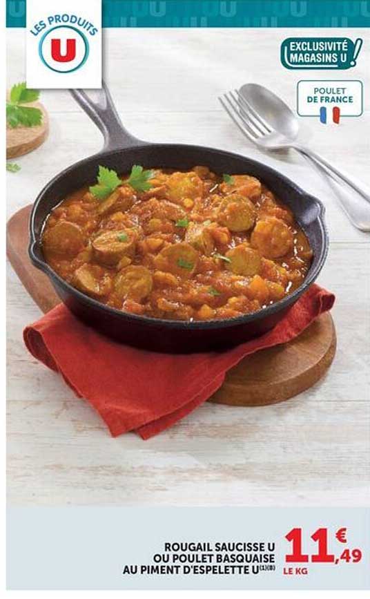 ROUGAIL SAUCISSE U OU POULET BASQUAISE AU PIMENT D'ESPELETTE U