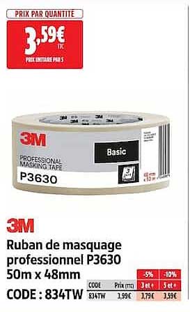Ruban de masquage professionnel P3630 50m x 48mm