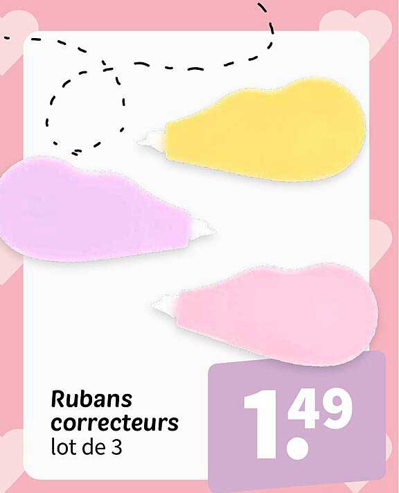 Rubans correcteurs lot de 3