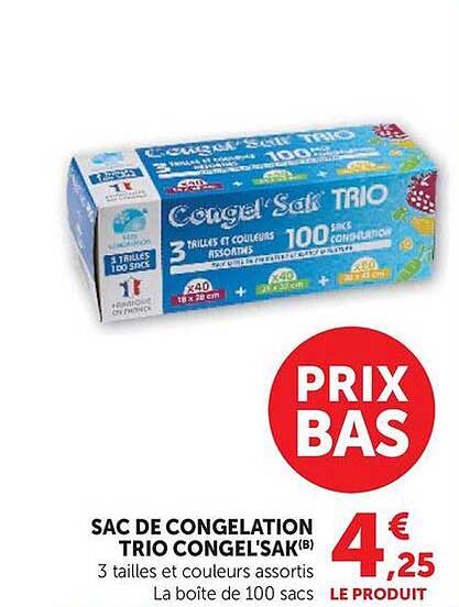 SAC DE CONGELATION TRIO CONGEL'SAK(B)