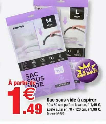 SAC SOUS VIDE À ASPIRER
