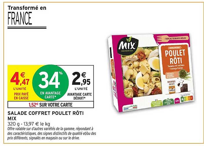 SALADE COFFRET POULET RÔTI MIX