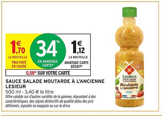 SAUCE SALADE MOUTARDE À L'ANCIENNE LESIEUR