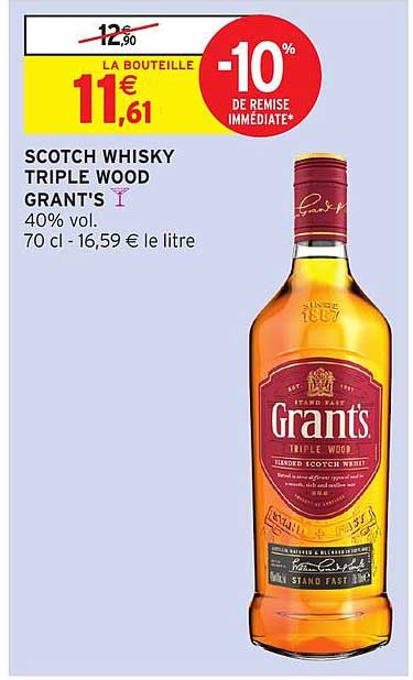 SCOTCH WHISKY TRIPLE WOOD GRANT’S